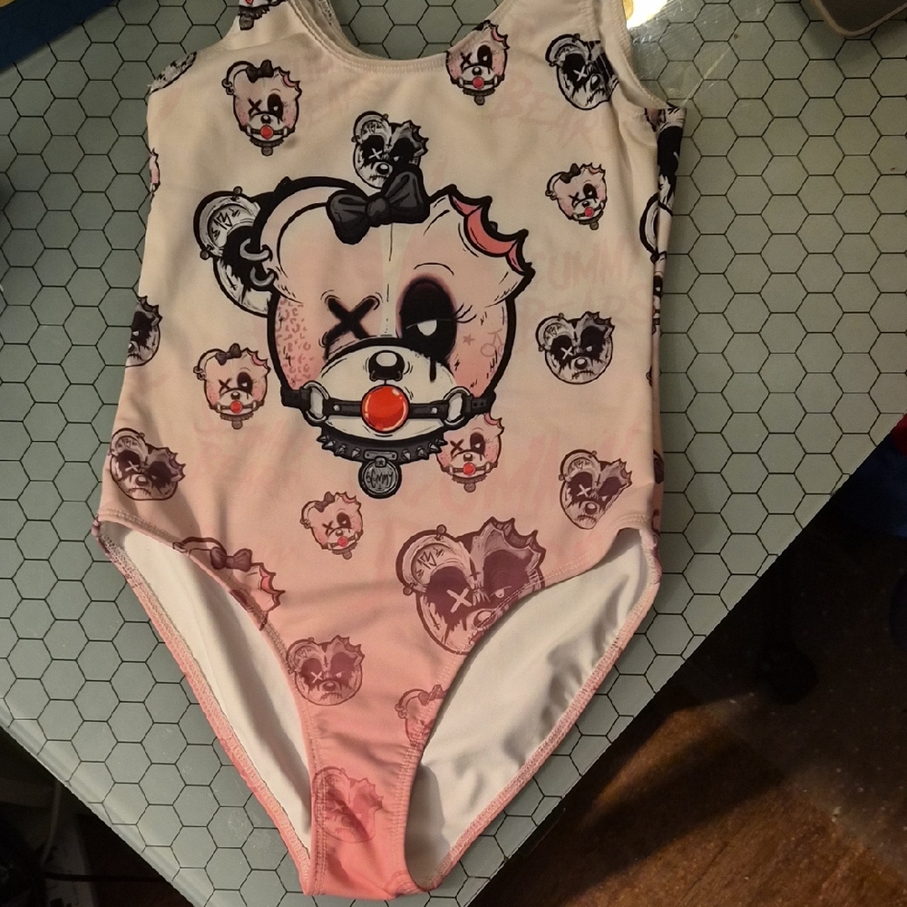Cute Bear Print Swimsuit